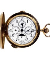 Anonimo Chronograph ripetizione    1 classe tasca 3 casse oro con timbro svizzero
